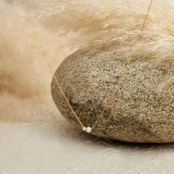 🆕 Women Gold Pearl Choker Necklace Trendy Chain Layered Birthday Jewelry Gifts - Picture 7 of 7